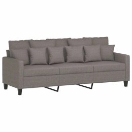 VidaXL Sofa 3-osobowa, kolor taupe, 180 cm, tapicerowana tkaniną