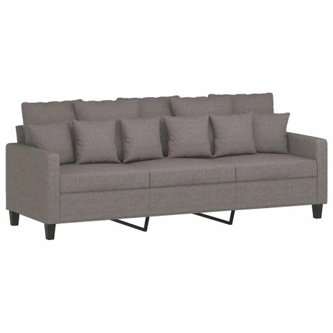 VidaXL Sofa 3-osobowa, kolor taupe, 180 cm, tapicerowana tkaniną