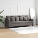 VidaXL Sofa 3-osobowa, kolor taupe, 180 cm, tapicerowana tkaniną
