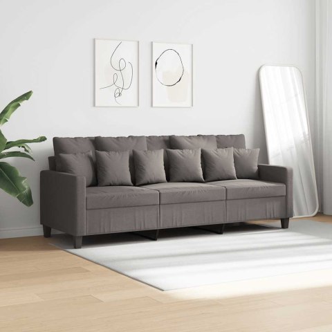 VidaXL Sofa 3-osobowa, kolor taupe, 180 cm, tapicerowana tkaniną