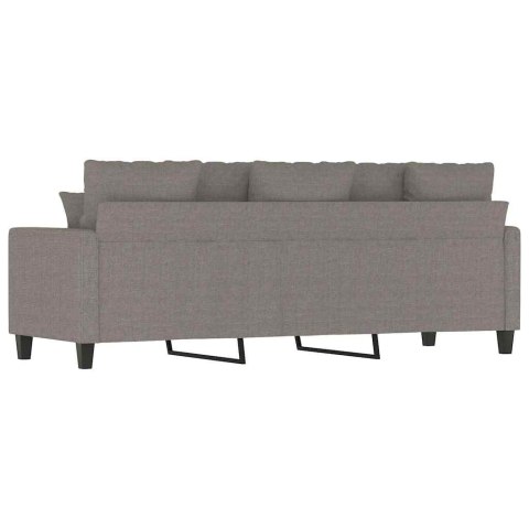VidaXL Sofa 3-osobowa, kolor taupe, 180 cm, tapicerowana tkaniną