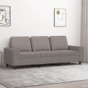 VidaXL Sofa 3-osobowa, kolor taupe, 180 cm, tapicerowana tkaniną