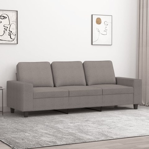 VidaXL Sofa 3-osobowa, kolor taupe, 180 cm, tapicerowana tkaniną