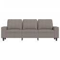 VidaXL Sofa 3-osobowa, kolor taupe, 180 cm, tapicerowana tkaniną