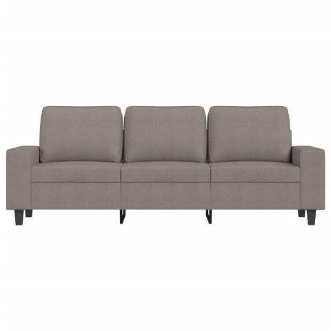 VidaXL Sofa 3-osobowa, kolor taupe, 180 cm, tapicerowana tkaniną