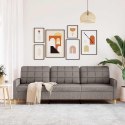 VidaXL Sofa 3-osobowa, kolor taupe, 210 cm, tapicerowana tkaniną
