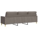 VidaXL Sofa 3-osobowa, kolor taupe, 210 cm, tapicerowana tkaniną