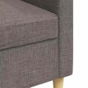 VidaXL Sofa 3-osobowa, kolor taupe, 210 cm, tapicerowana tkaniną