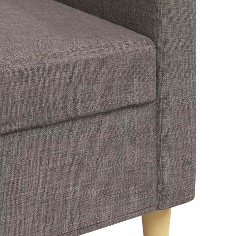 VidaXL Sofa 3-osobowa, kolor taupe, 210 cm, tapicerowana tkaniną