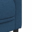 VidaXL Sofa 3-osobowa, niebieska, tapicerowana tkaniną