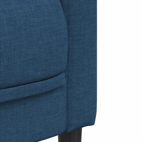 VidaXL Sofa 3-osobowa, niebieska, tapicerowana tkaniną