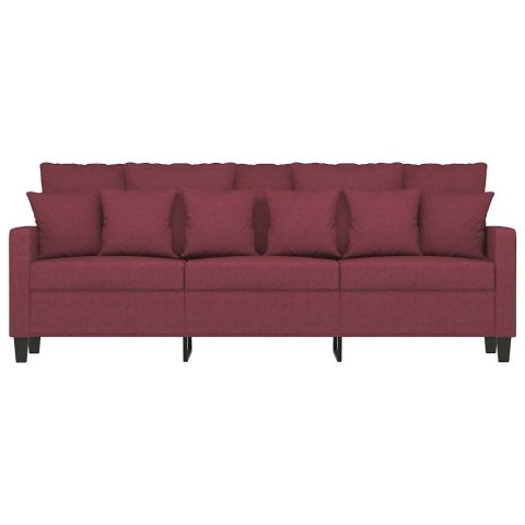 VidaXL Sofa 3-osobowa, winna czerwień, 180 cm,tapicerowana tkaniną
