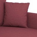 VidaXL Sofa 3-osobowa, winna czerwień, 180 cm,tapicerowana tkaniną