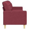 VidaXL Sofa 3-osobowa, winna czerwień, 210 cm,tapicerowana tkaniną