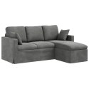 VidaXL Sofa Ciemnoszary 178 x 134 x 80 cm Aksamit
