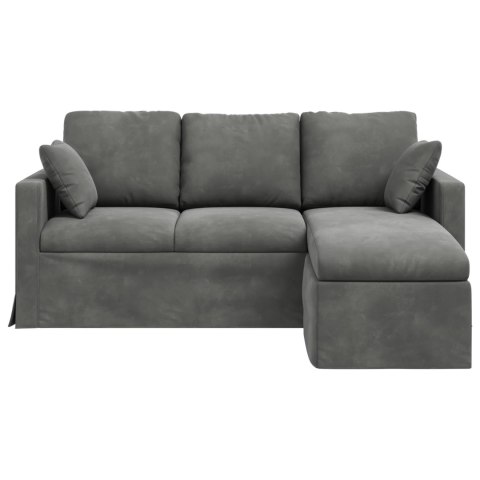 VidaXL Sofa Ciemnoszary 178 x 134 x 80 cm Aksamit