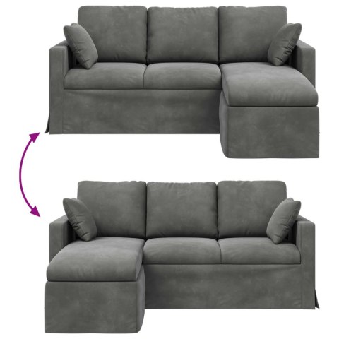 VidaXL Sofa Ciemnoszary 178 x 134 x 80 cm Aksamit
