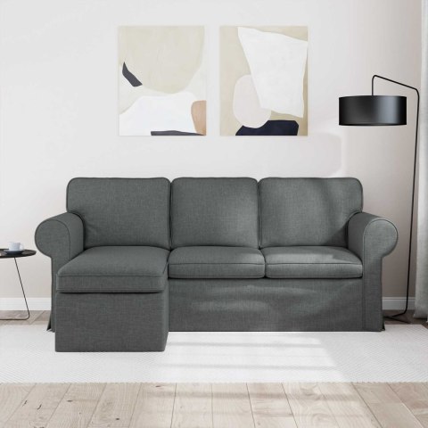 VidaXL Sofa Ciemnoszary 195 x 138 x 80 cm tkanina