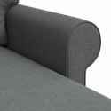 VidaXL Sofa Ciemnoszary 195 x 138 x 80 cm tkanina