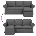 VidaXL Sofa Ciemnoszary 195 x 138 x 80 cm tkanina