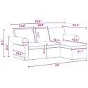 VidaXL Sofa Ciemnoszary 195 x 138 x 80 cm tkanina