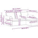 VidaXL Sofa Ciemnoszary 195 x 138 x 80 cm tkanina