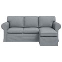 VidaXL Sofa Jasnoszary 195 x 138 x 80 cm tkanina