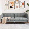 VidaXL Sofa trzyosobowa, jasnoszara, tkanina
