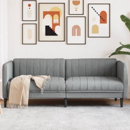 VidaXL Sofa trzyosobowa, jasnoszara, tkanina