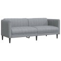 VidaXL Sofa trzyosobowa, jasnoszara, tkanina