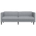 VidaXL Sofa trzyosobowa, jasnoszara, tkanina