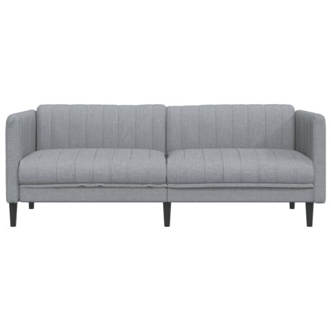 VidaXL Sofa trzyosobowa, jasnoszara, tkanina