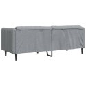 VidaXL Sofa trzyosobowa, jasnoszara, tkanina