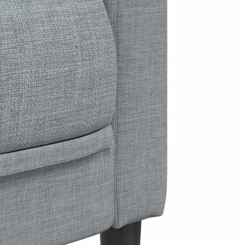 VidaXL Sofa trzyosobowa, jasnoszara, tkanina