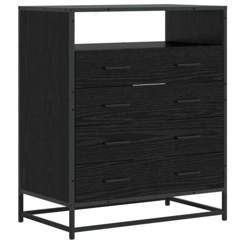 VidaXL Szafka z Szufladami 4-Szuflada Czarny dąb 70 x 41 x 83,5 cm