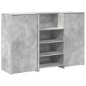 BIURKO RECEPCYJNE BETONOWE SZARE 155X50X103,5CM DREWNO KLEJONE