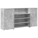 BIURKO RECEPCYJNE BETONOWE SZARE 200X50X103,5CM DREWNO KLEJONE