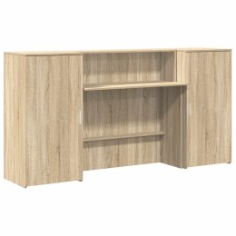 BIURKO RECEPCYJNE DĄB SONOMA 200X50X103,5CM DREWNO KLEJONE
