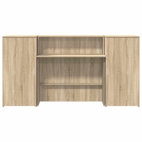 BIURKO RECEPCYJNE DĄB SONOMA 200X50X103,5CM DREWNO KLEJONE