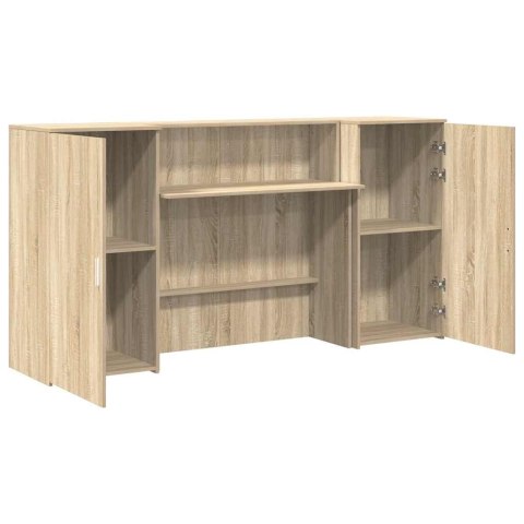 BIURKO RECEPCYJNE DĄB SONOMA 200X50X103,5CM DREWNO KLEJONE