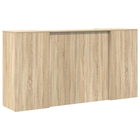 BIURKO RECEPCYJNE DĄB SONOMA 200X50X103,5CM DREWNO KLEJONE