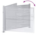BRAMA OGRODOWA ZE STALI NIERDZEWNEJ SREBRNA 100X75 CM Z ZAMKIEM
