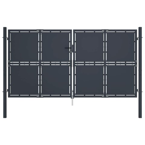 VidaXL Brama ogrodowa stalowa 300x200 cm antracyt