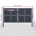 VidaXL Brama ogrodowa stalowa 300x200 cm antracyt