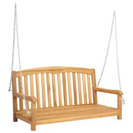 VidaXL Huśtawka 114 x 61 x 61,5 cm Lite drewno teakowe naturalny