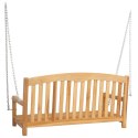 VidaXL Huśtawka 114 x 61 x 61,5 cm Lite drewno teakowe naturalny
