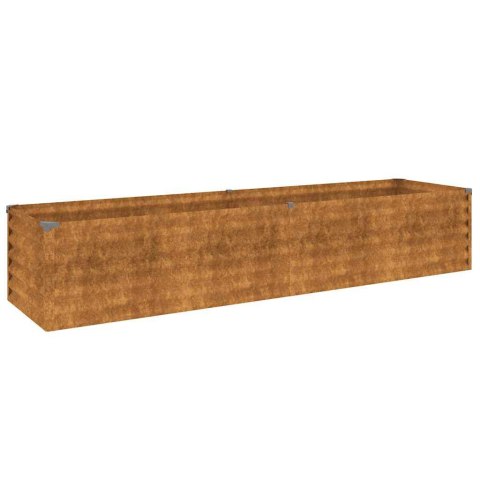 VidaXL Podwyższona grządka ogrodowa 194x50x36 cm, stal Corten