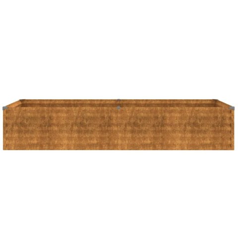 VidaXL Podwyższona grządka ogrodowa 194x50x36 cm, stal Corten