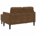 VidaXL Sofa 2-osobowa z szezlongiem w kształcie litery L Brązowa