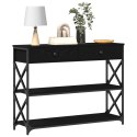 VidaXL Stół Konsolowy Czarny dąb 100 x 28 x 75 cm